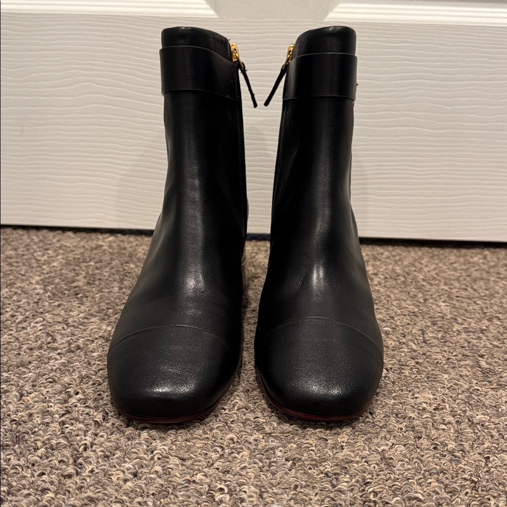 Tory Burch Sleek Black Ankle Booties - Picture 6 of 8